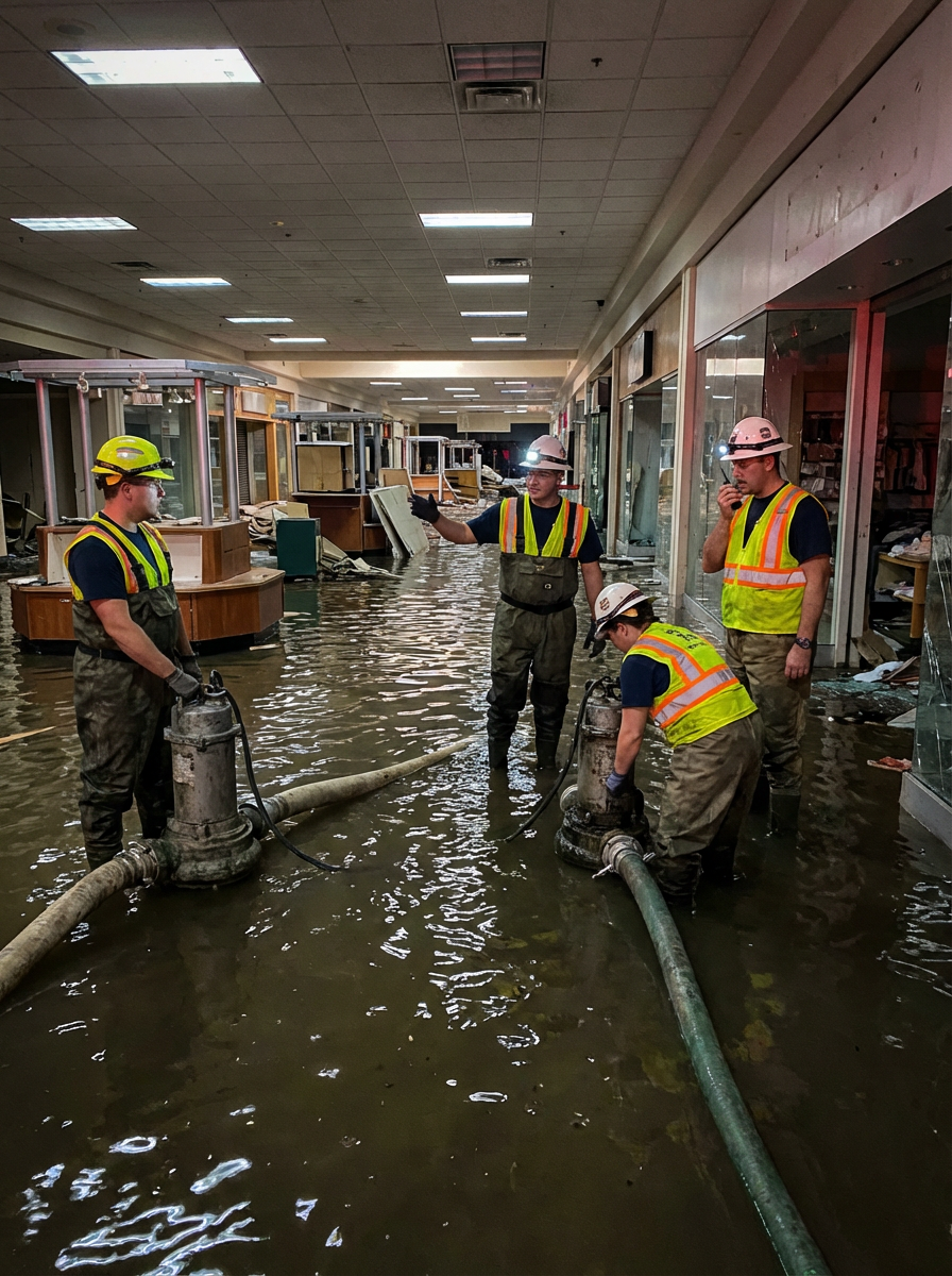 Gestion de sinistre majeur en centre commercial