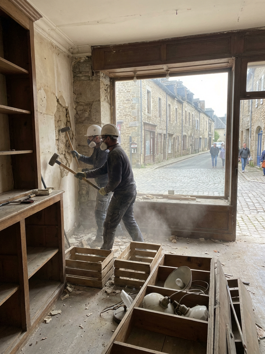 Démolition intérieure d'un local commercial