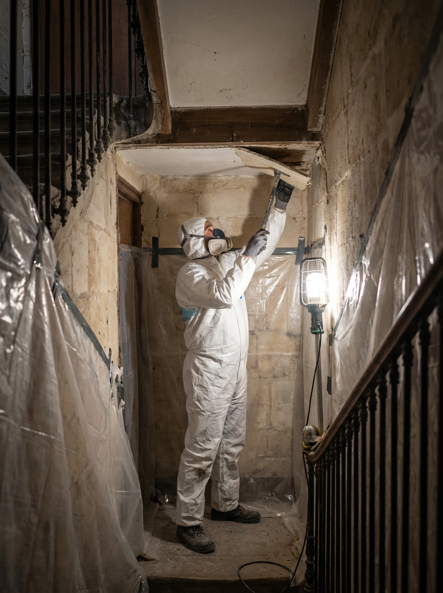 Désamiantage d'un immeuble collectif